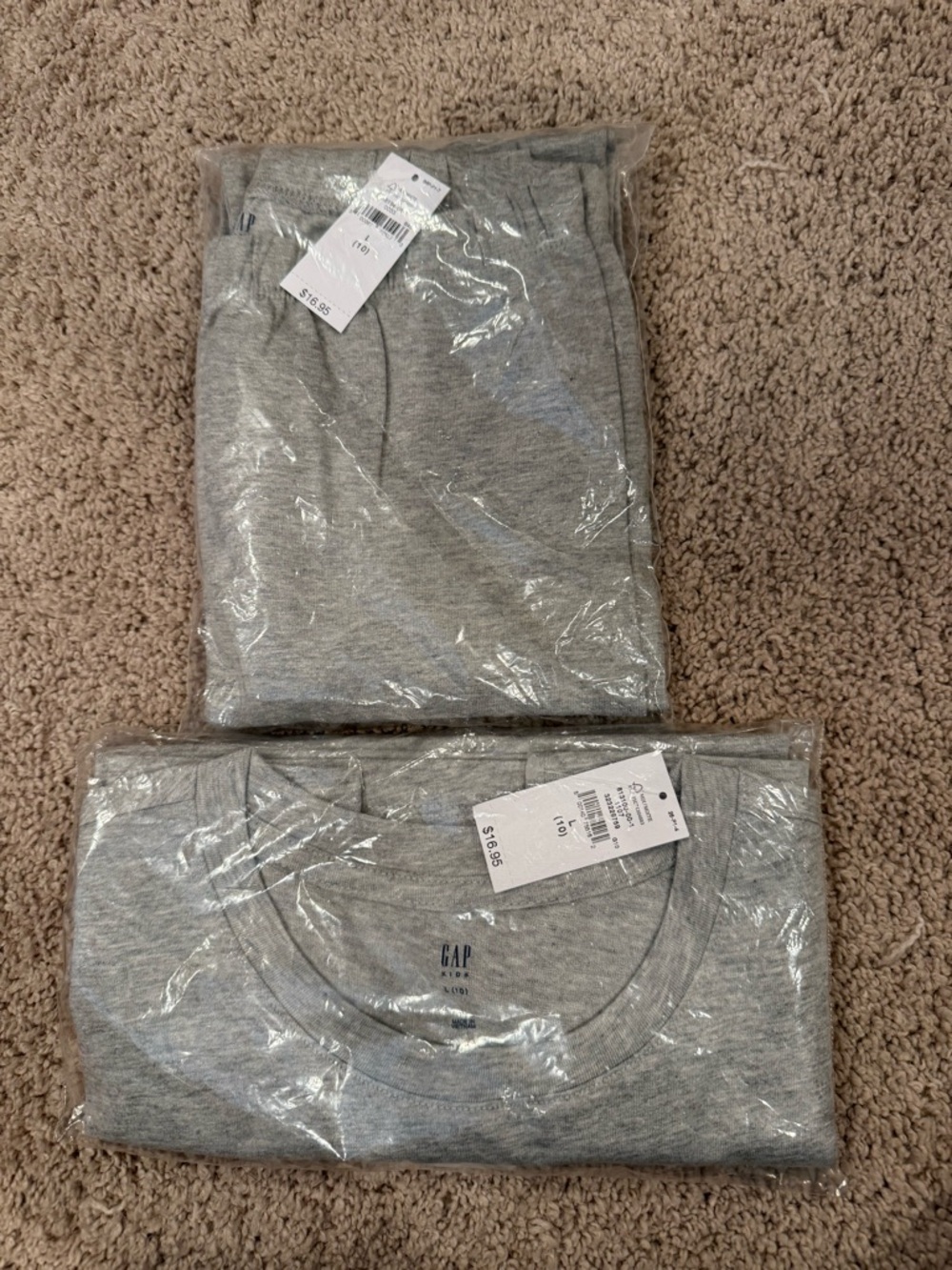 GAP youth Short Sleeve T-Shirt and leggings combo - Light Heather Gray